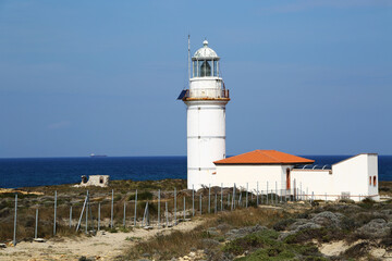 Fototapeta na wymiar lighthouse on the coast of island country