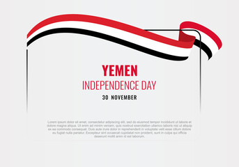 Yemen Independence day background banner poster national celebration.