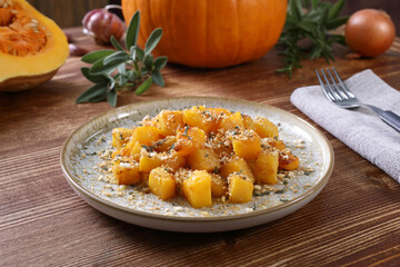 zucca gialla al forno