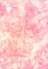 Hintergrund Romantik Deko Template rosa pink Rosen floral Wasserfarbe Aquarell Rahmen weich Frühling frisch sommerlich antik Rokkoko Jugendstil Victorianisch Buchseite Karte pastell retro antik