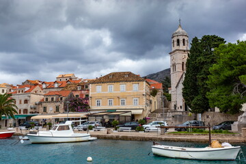 Fototapeta na wymiar Old city. Autumn weather. Cavtat, Croatia.