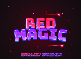 fantasy red magic text effect