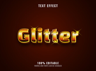 Obraz premium 3d golden glitter text effect
