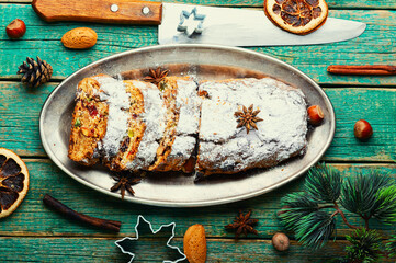 Stollen, a German Christmas pie