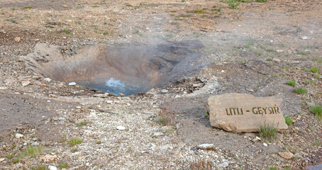 Littli Geysir in Haukadalur, Iceland, the adorable little one