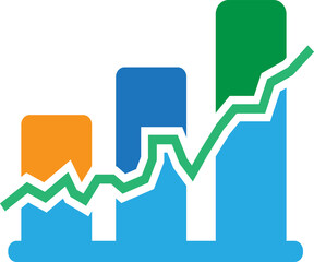 Graph chart icon sign design