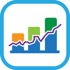 Fototapeta premium Graph chart icon sign design