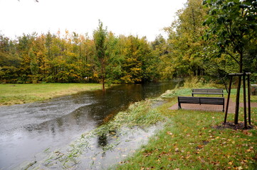 Fototapeta na wymiar Eggesin, Sommerhochwasser 2009