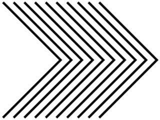 Schwarze Dreiecke Pfeispitzen nach rechts