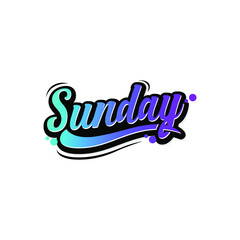 Happy Sunday Vector Illustration - inspirational lettering design for posters, flyers, t-shirts, cards, invitations, stickers, banners. 