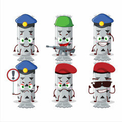 A dedicated Police officer of white long candy package mascot design style