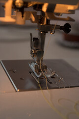 seamstress works at home in quarantine