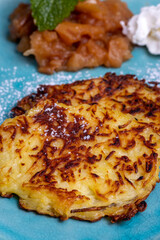 bavarian sweet hash browns on a plate