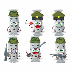 A charming soldier white long candy package cartoon picture bring a gun machine