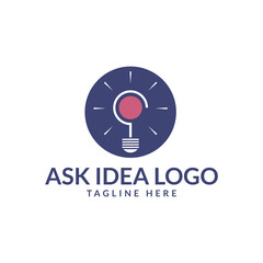 Ask idea logo illustration