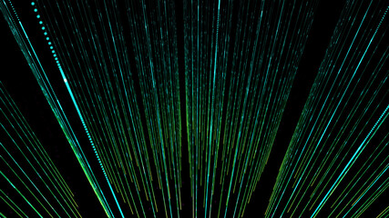 Obraz premium glowing neon rays on a black background. abstract neon background