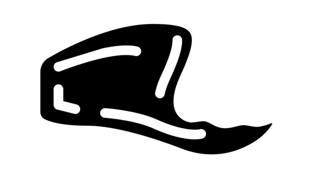 crab claw animated glyph icon crab claw sign. isolated on white background