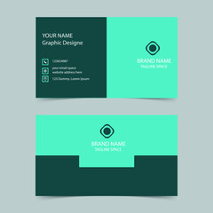 Company business card in blue color Free Vector