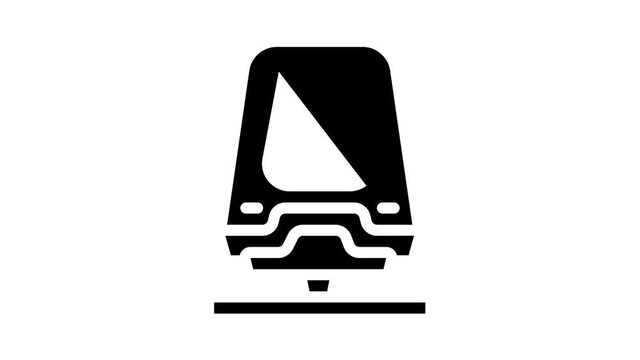 maglev railway animated glyph icon maglev railway sign. isolated on white background