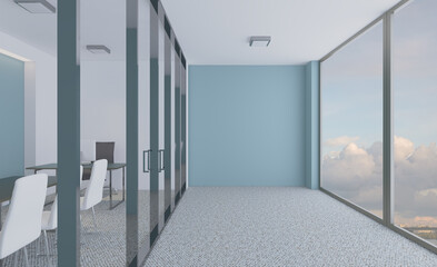 Modern meeting room. 3D rendering.