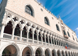 Fototapeta premium Venice Cityscape , The Doge's Palace building - Venice Italy