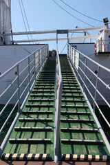Ladder to the ship.
