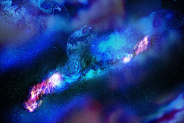 Milky way background, night sky with stars