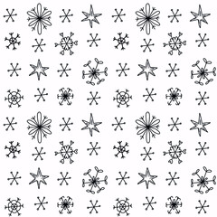 christmas pattern with snowflakes for packaging and fabric