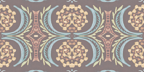 Baroque pattern. Royal damask texture. Art rococo style decor.