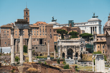 Obraz premium view of the roman forum