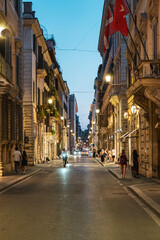 view of the city street in Rome