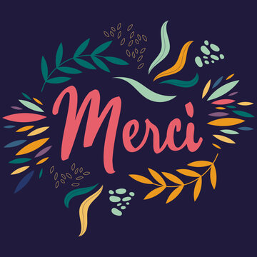 MERCI - ILLUSTRATIONS - MOTIFS FLEURIS