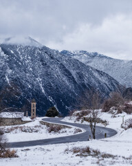 Winter in Andorra Pyrenees