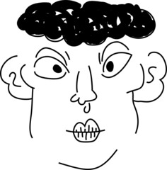 面白くて醜い人の顔