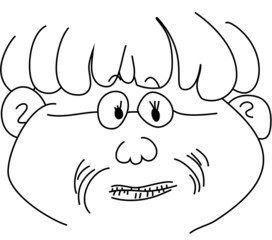 面白くて醜い人の顔