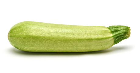 Studio shot of zucchini marrow isolated on white background