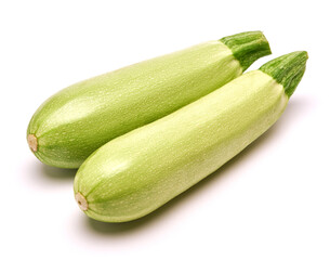 Studio shot of zucchini marrow isolated on white background