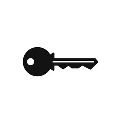 Simple key design, Outline flat icon