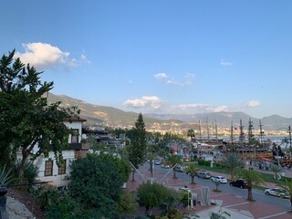 Beautiful view of the sea and sky. Turkey in December