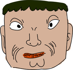 面白くて醜い人の顔