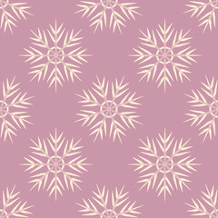 A seamless pattern on a square background is snowflakes. Design element