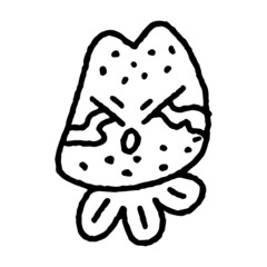 Cute Strawberry Emoticon Doodle Crying 5