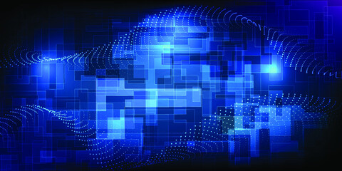 Fototapeta premium Vector illustrations of Hi-tech digital technology futuristic artwork background.