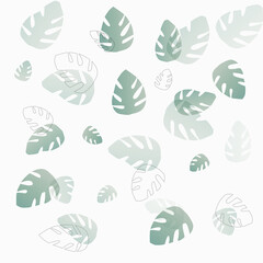 Fototapeta na wymiar seamless pattern or background with green leaves