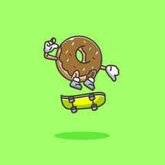 Skateboarding donuts