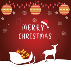 Christmas design template and vector illustration