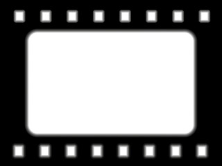 Camera roll. Old cinematic frame on a transparent background.