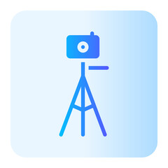 camera tripod gradient icon