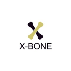 Simple logo letter X. X bone logo. Vector illustration template design