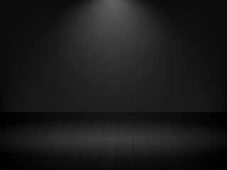Black background with light effects. Use as montage for product display